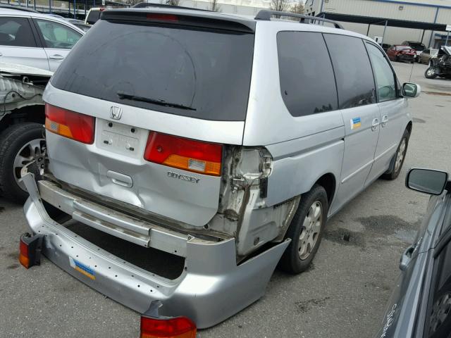 5FNRL18004B134507 - 2004 HONDA ODYSSEY EX SILVER photo 4