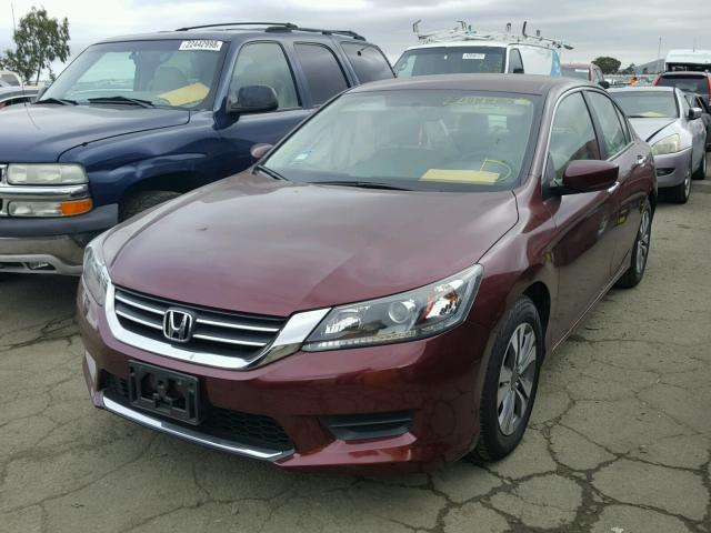 1HGCR2F31DA163841 - 2013 HONDA ACCORD LX BURGUNDY photo 2