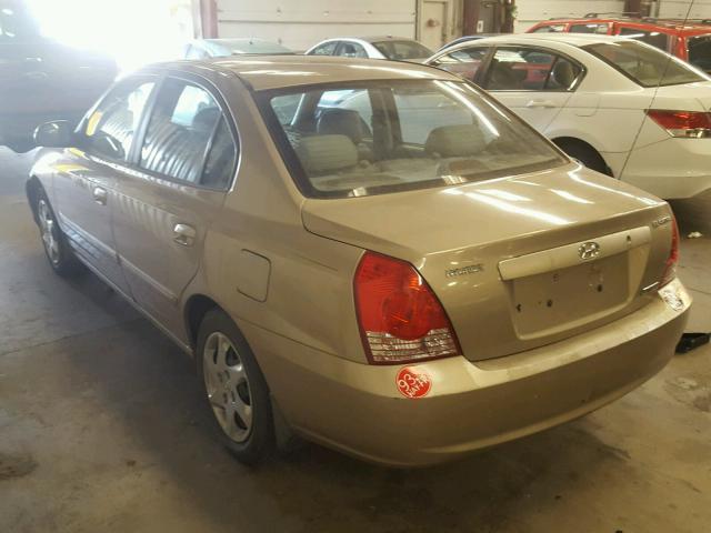 KMHDN46D46U311478 - 2006 HYUNDAI ELANTRA GL GOLD photo 3