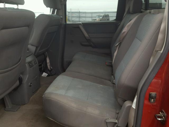 1N6AA07B55N507928 - 2005 NISSAN TITAN XE RED photo 6