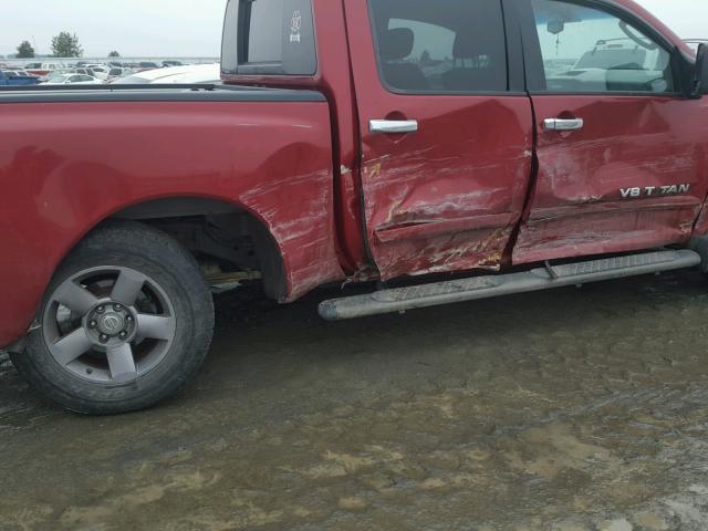 1N6AA07B55N507928 - 2005 NISSAN TITAN XE RED photo 9