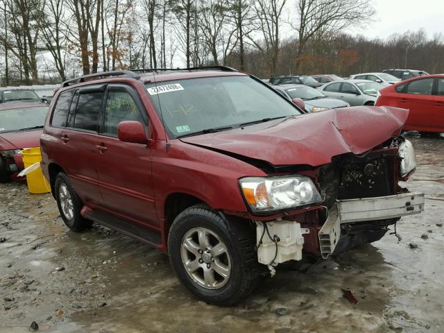 JTEHP21A670211419 - 2007 TOYOTA HIGHLANDER RED photo 1