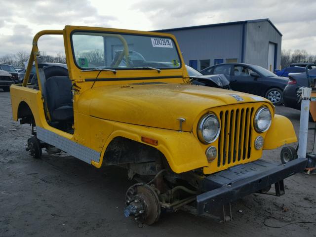 1JCCM87E2CT030913 - 1982 JEEP JEEP CJ7 YELLOW photo 1