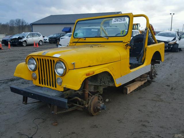 1JCCM87E2CT030913 - 1982 JEEP JEEP CJ7 YELLOW photo 2