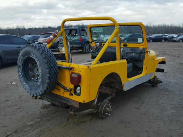 1JCCM87E2CT030913 - 1982 JEEP JEEP CJ7 YELLOW photo 4