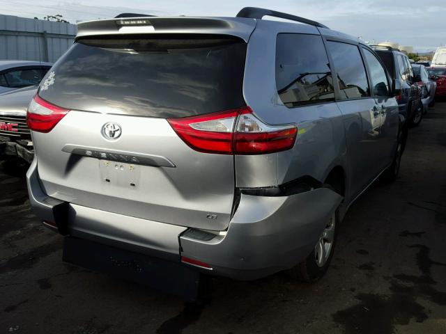 5TDKK3DC0FS593843 - 2015 TOYOTA SIENNA LE GRAY photo 4