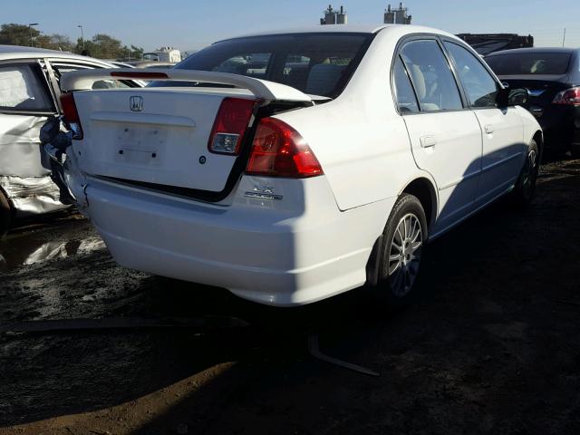 2HGES16575H563270 - 2005 HONDA CIVIC LX WHITE photo 4