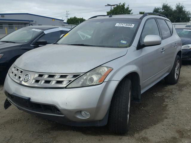 JN8AZ08W65W433253 - 2005 NISSAN MURANO SL SILVER photo 2