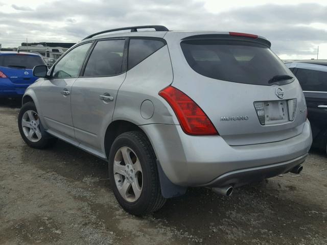 JN8AZ08W65W433253 - 2005 NISSAN MURANO SL SILVER photo 3