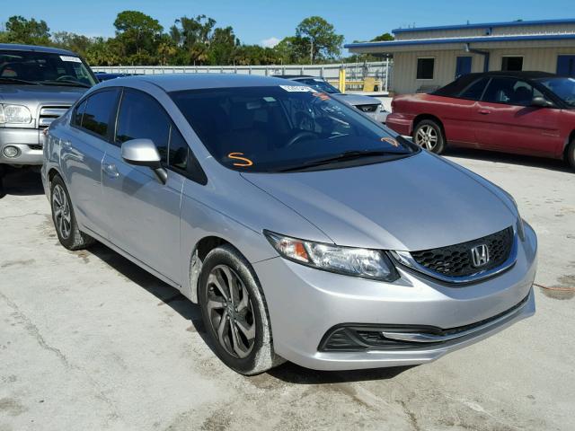 19XFB2F5XDE037752 - 2013 HONDA CIVIC LX SILVER photo 1