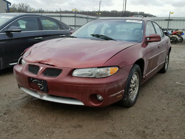 1G2WP52K2YF351118 - 2000 PONTIAC GRAND PRIX BURGUNDY photo 2