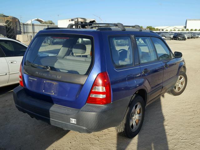 JF1SG63623H716711 - 2003 SUBARU FORESTER 2 BLUE photo 4