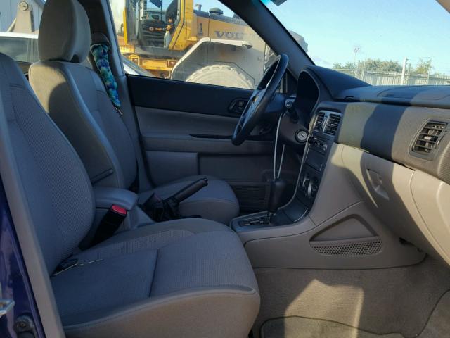 JF1SG63623H716711 - 2003 SUBARU FORESTER 2 BLUE photo 5