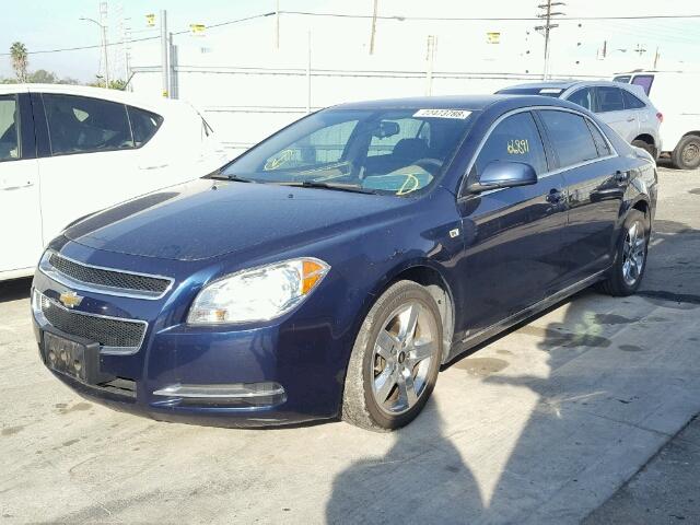 1G1ZH57B38F163716 - 2008 CHEVROLET MALIBU 1LT BLUE photo 2