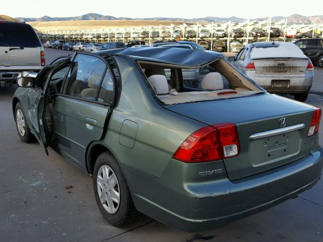 2HGES15653H548533 - 2003 HONDA CIVIC LX GREEN photo 3