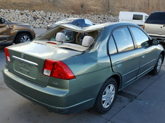 2HGES15653H548533 - 2003 HONDA CIVIC LX GREEN photo 4