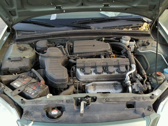 2HGES15653H548533 - 2003 HONDA CIVIC LX GREEN photo 7