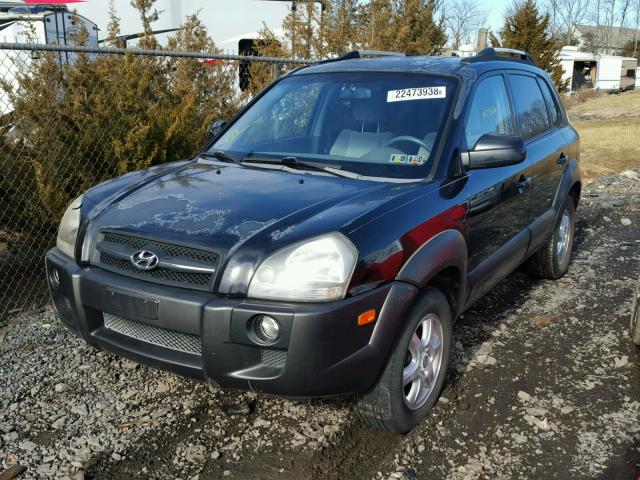 KM8JN12D75U044598 - 2005 HYUNDAI TUCSON GLS BLACK photo 2