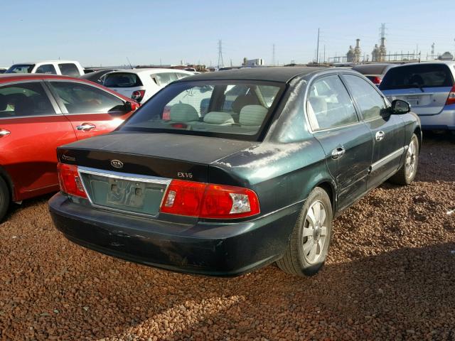 KNAGD128945370025 - 2004 KIA OPTIMA LX GREEN photo 4