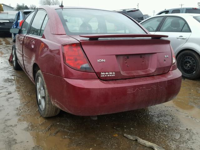 1G8AL55BX6Z188804 - 2006 SATURN ION LEVEL BURGUNDY photo 3