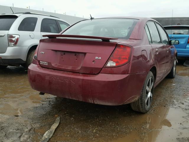 1G8AL55BX6Z188804 - 2006 SATURN ION LEVEL BURGUNDY photo 4