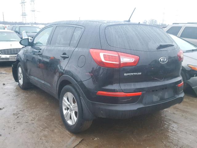 KNDPBCA25C7216853 - 2012 KIA SPORTAGE L BLACK photo 3