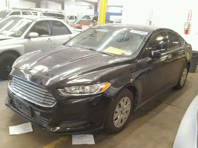 3FA6P0G73DR191644 - 2013 FORD FUSION S BLACK photo 2