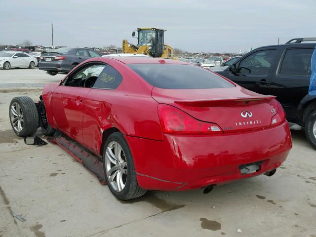 JNKCV64F99M653365 - 2009 INFINITI G37 RED photo 3