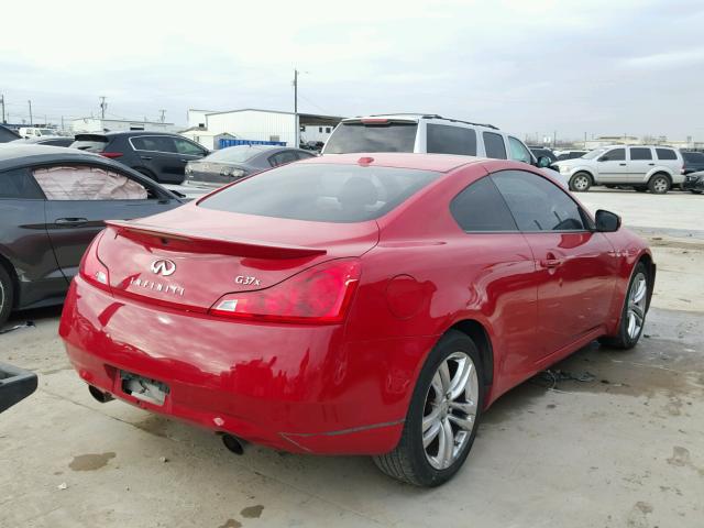 JNKCV64F99M653365 - 2009 INFINITI G37 RED photo 4