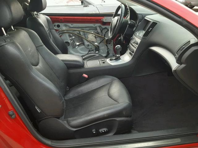 JNKCV64F99M653365 - 2009 INFINITI G37 RED photo 5