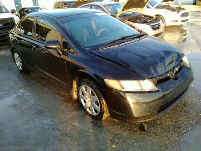 2HGFA16568H348913 - 2008 HONDA CIVIC LX BLACK photo 1