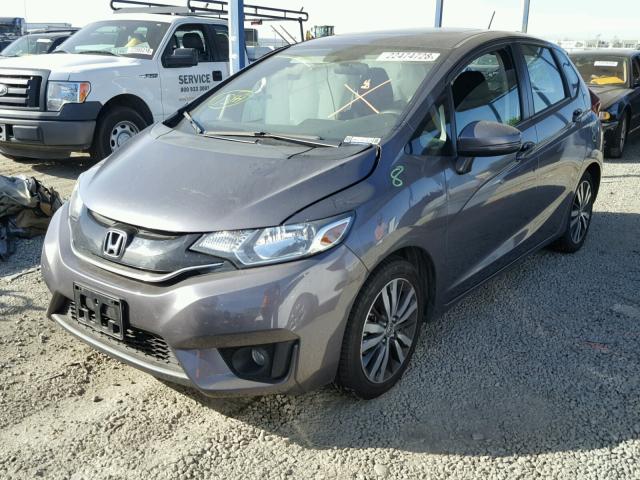 3HGGK5G83FM763333 - 2015 HONDA FIT EX GRAY photo 2