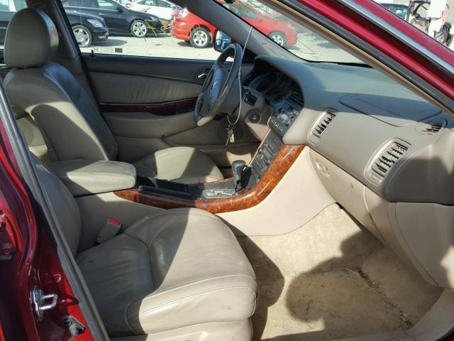 19UUA56612A000384 - 2002 ACURA 3.2TL BURGUNDY photo 5