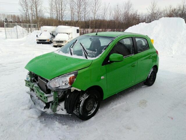 ML32A4HJ1EH011367 - 2014 MITSUBISHI MIRAGE ES GREEN photo 2