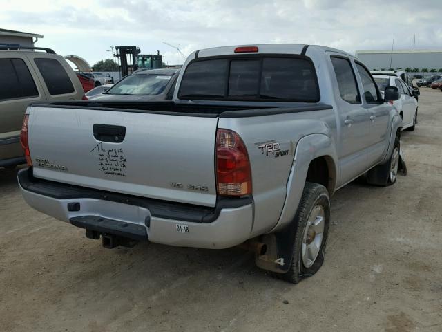 5TELU42NX8Z474454 - 2008 TOYOTA TACOMA DOU SILVER photo 4