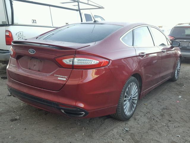 3FA6P0K9XFR132408 - 2015 FORD FUSION TIT RED photo 4