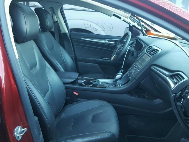 3FA6P0K9XFR132408 - 2015 FORD FUSION TIT RED photo 5