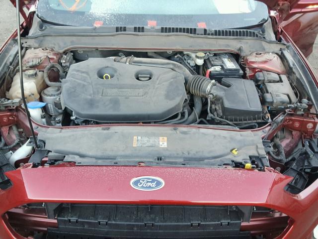 3FA6P0K9XFR132408 - 2015 FORD FUSION TIT RED photo 7
