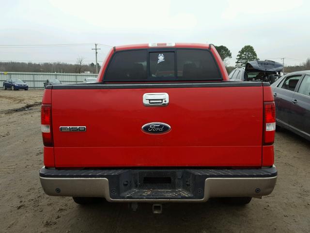 1FTPW125X6KB53428 - 2006 FORD F150 SUPER RED photo 9