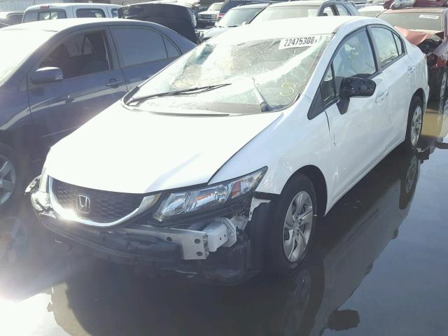 19XFB2F59EE216219 - 2014 HONDA CIVIC LX WHITE photo 2