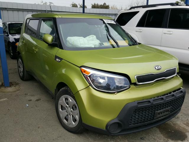 KNDJN2A25E7738473 - 2014 KIA SOUL GREEN photo 1