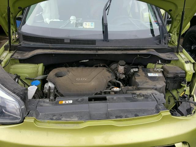 KNDJN2A25E7738473 - 2014 KIA SOUL GREEN photo 7