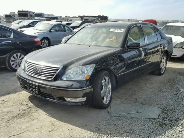 JTHBN36F355000185 - 2005 LEXUS LS 430 BLACK photo 2