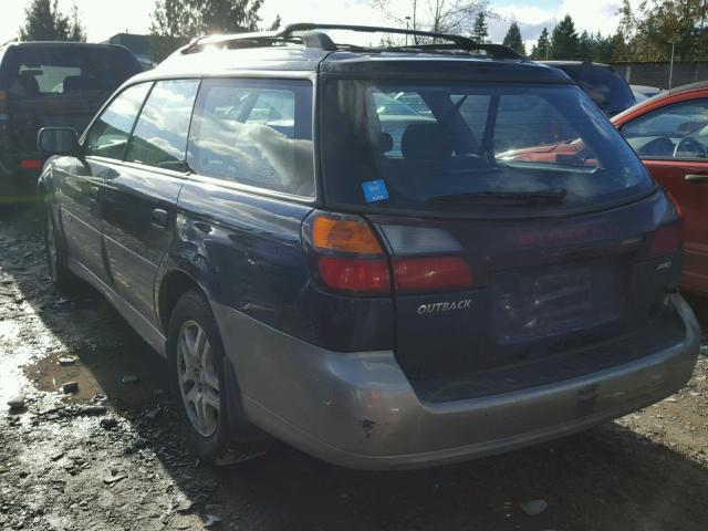 4S3BH675X47613729 - 2004 SUBARU LEGACY OUT BLUE photo 3