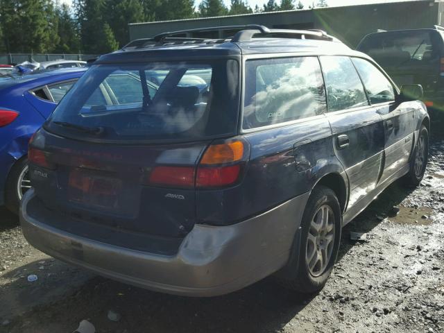 4S3BH675X47613729 - 2004 SUBARU LEGACY OUT BLUE photo 4