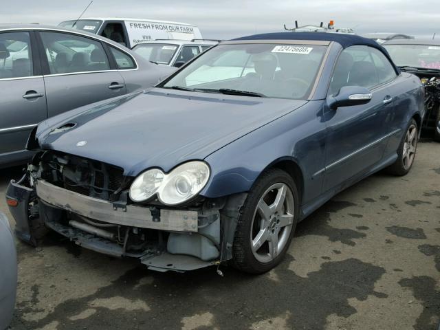 WDBTK75G36T071155 - 2006 MERCEDES-BENZ CLK 500 BLUE photo 2