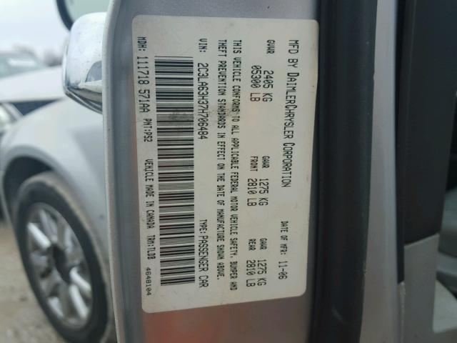 2C3LA63H37H706484 - 2007 CHRYSLER 300C SILVER photo 10