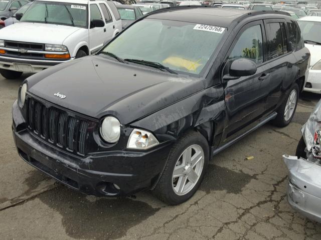 1J8FF47W67D142911 - 2007 JEEP COMPASS BLACK photo 2