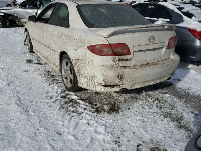 1YVHP80D835M32109 - 2003 MAZDA 6 S WHITE photo 3