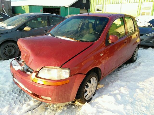 KL1TG62615B383981 - 2005 CHEVROLET AVEO LT RED photo 2